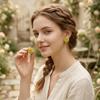 High-End Summer Rose Resin Stud Earrings - Versatile, Elegant Accessories for Women