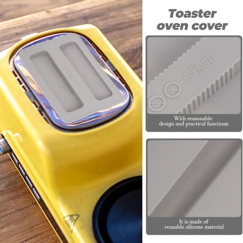 2er-Pack Silikon-Toasterdeckel, Ersatz-Staubschutzhülle für Toaster, Toastergeräteabdeckung, Brotbackautomatenabdeckung für Toaster