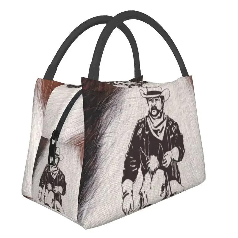 Custom 3D Printing Brown Checkered Cowhide Patche Lunch Bag Women Cooler Thermal Insulated Lunch Boxes for Office Travel