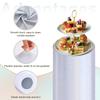 3pcs Plinth Stand Cover Laser Reflective Fabric Pedestal Column Cylinder Cover Cylinder Spandex Stand Cover for Birthday Wedding