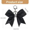 Sophisticated Cheerleader Bowknot Accessory Unique Teen Girl Cheer Bowknot Keyring with Rhinestones Trendy Bag Charm
