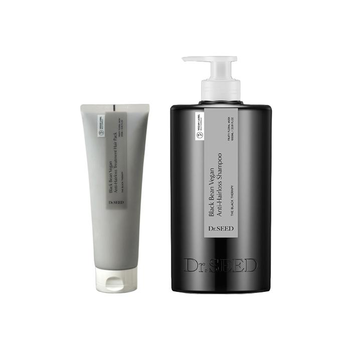DR.SEED Linha Vegana Anti-Queda de Cabelo de Feijão Preto (Champô 1000ml · Tónico Capilar 150ml · Máscara de Tratamento Capilar 250ml) (13 opções)