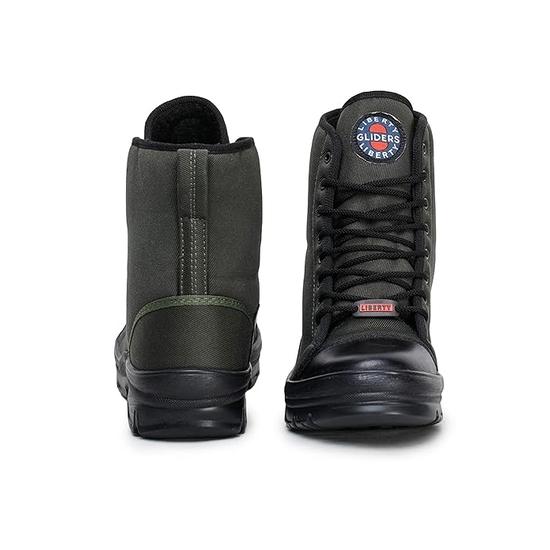 Liberty Gliders Green Canvas Hunter Boots for Mens