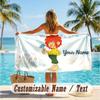 Custom Text Beach Towel, Soft Absorbent Swimming Multi-use TowelPumuckl