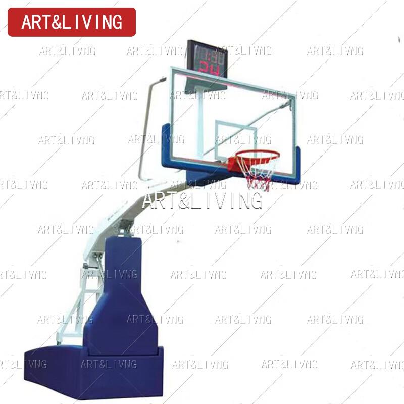 ART&LIVING Manual Hydraulic Outdoor Basketball Hoop