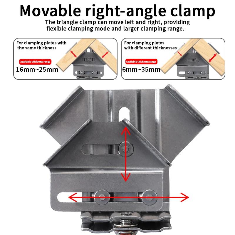 Stainless Steel 90 Degree Angle Clamp Quick Grip Wood Corner Joiner for Picture Frame Cabinet DIY Fixing
