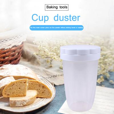 Flour Powder Cans Manual Powdered Sugar Sieve Plastic Flour Mesh Bottle