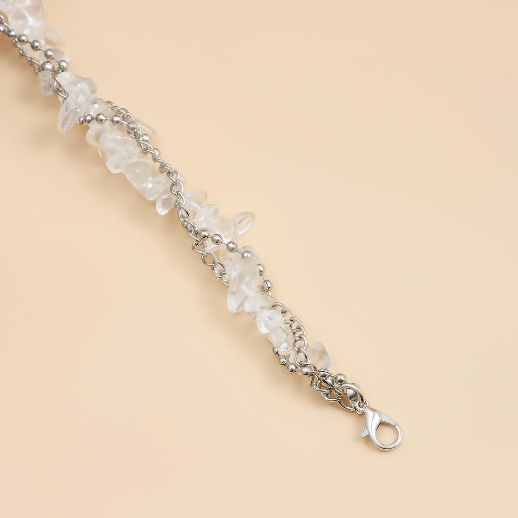 Fashion Boho Crystal Class Gravel Clavicle Chain New Y2K Heart Beaded Necklace Women Cool Choker Exquisite