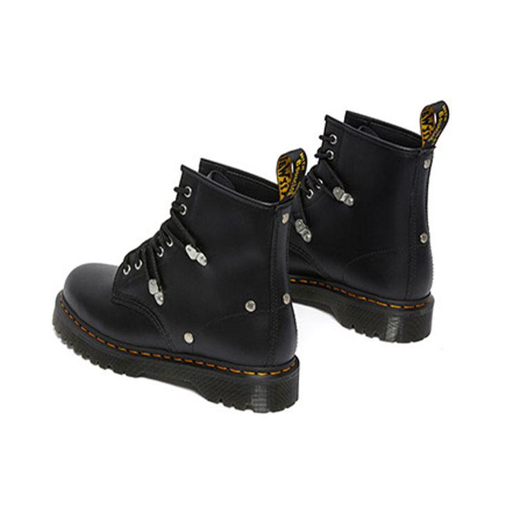 Dr. Martens 1460 Couro Moda Simples Botas Curtas de Cano Médio Botas Unissex Preto 26959001
