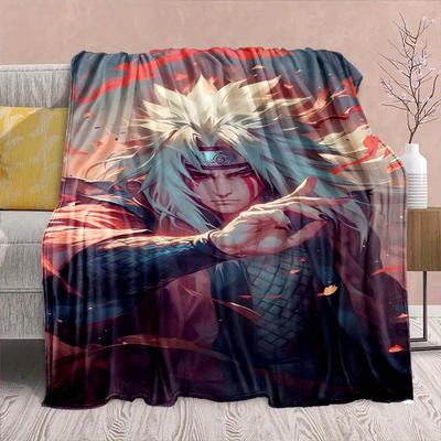 Naruto Anime Flannel Blanket - Soft Warm Perfect for Sofa, Bedding Camping Travel Office Home Decor -QJY