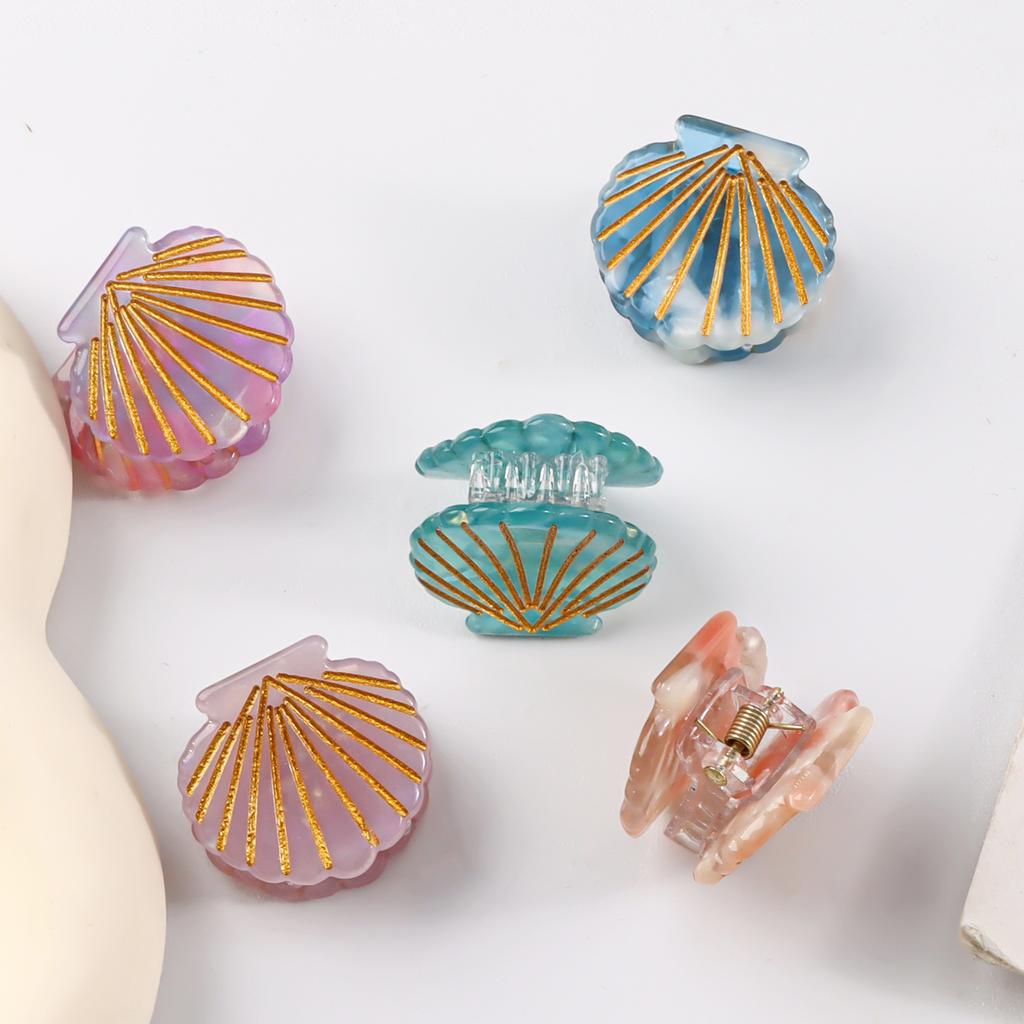 1 Stück Neue Muschel Greifspange Kleine Süße Mädchen Wind Haarspange Frische Kante Clip Haarschmuck