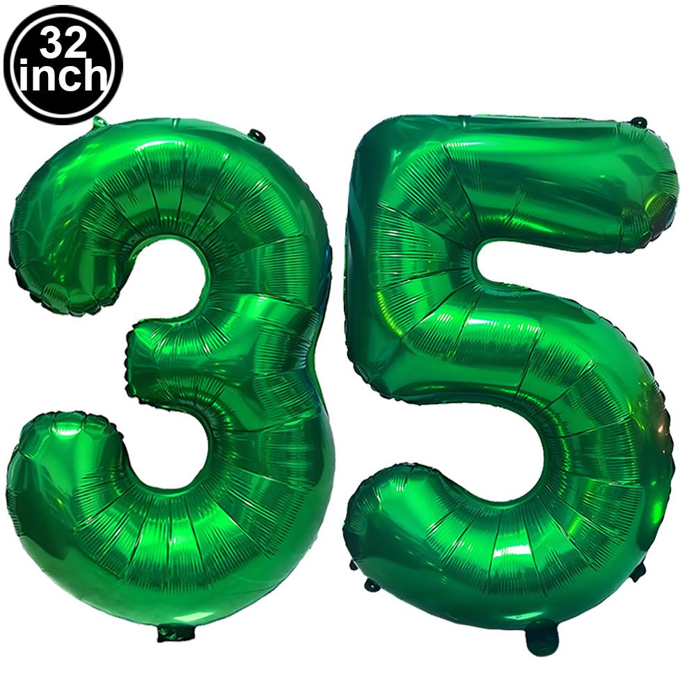 Green Large Numbers Balloon 32 Inch 0 1 2 3 4 5 6 7 8 9 Jungle Birthday Digit Bachelorette Balloons Figure Golob Party Ballon