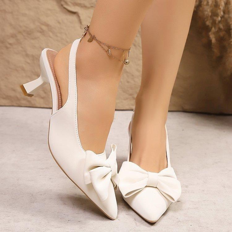High-heeled Shoes, Headband Sandals, Women's Shoes, Large Size, Shallow Toe, Single Shoes, Thin Heel