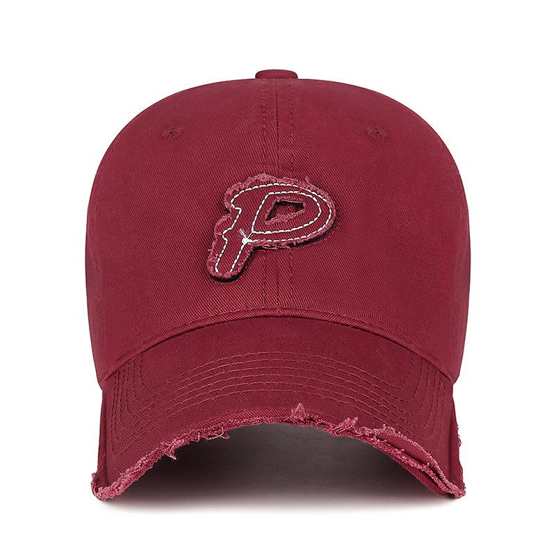 Hole Embroidered Letter Baseball Cap Unisex Cap Outdoor Sports Sunscreen Sun Hat