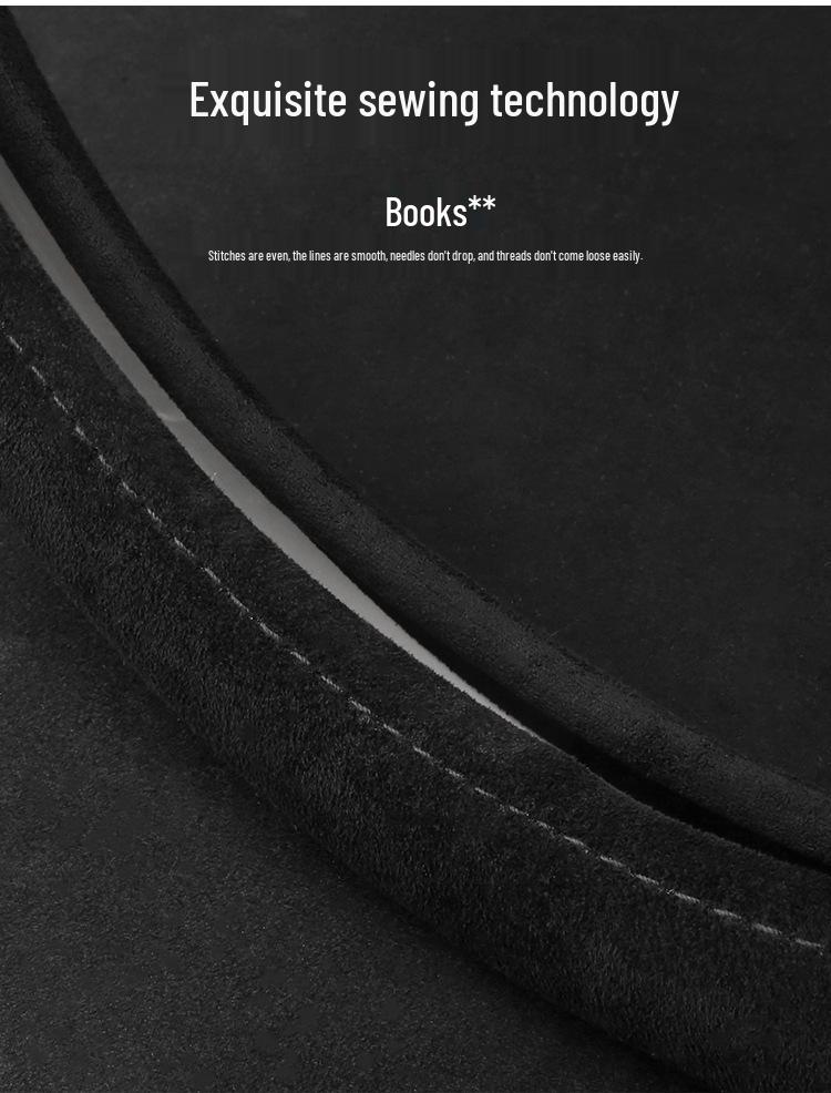 Pokrowiec na kierownicę ze zamszu na każdą porę roku: Ciepłe, Oddychające, Chłonące pot, Komfort.