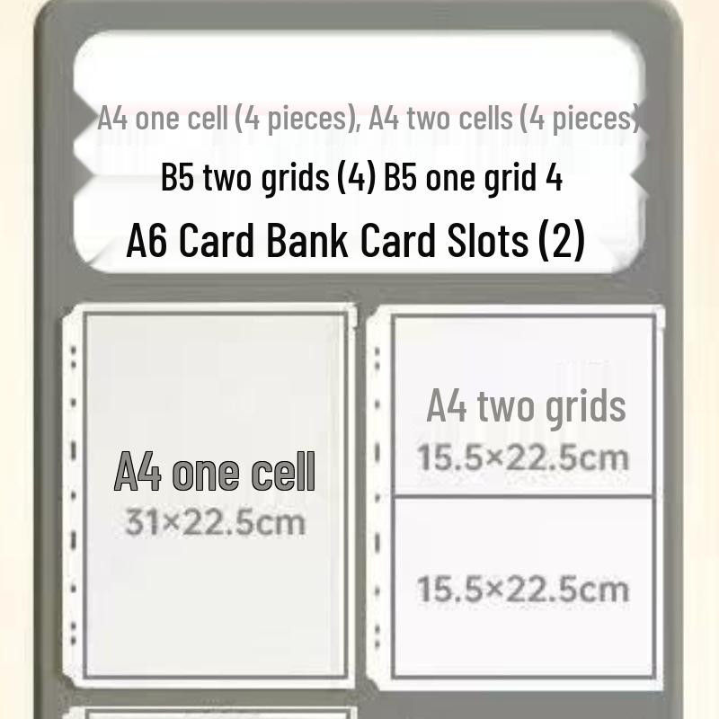 Family Document Storage Bag: Leather Magnetic Buckle A4 Album for Certificates, Receipts & Documents