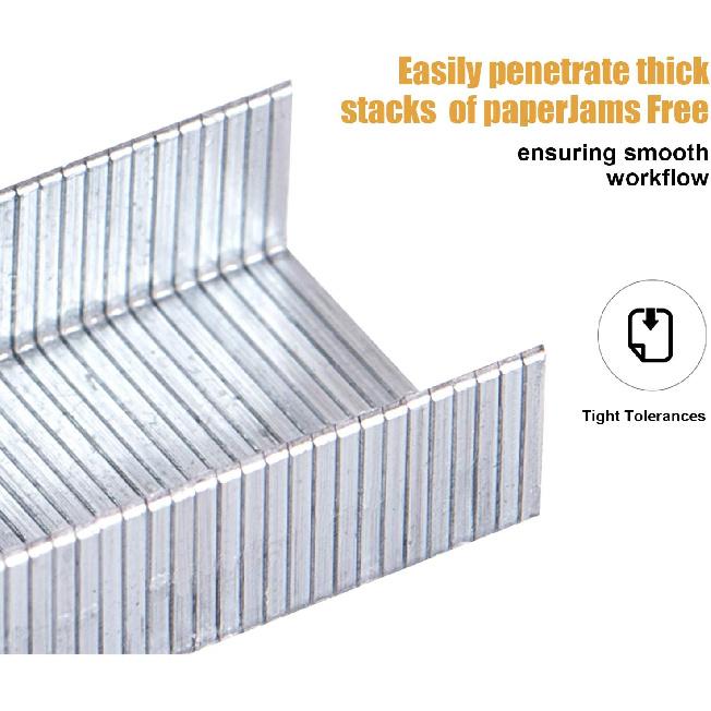 Deli 10,000 Staples, Fits Deli 25, 40 and 60 Sheet Capacity Staplers, Standard 1/4 Inch Length, 24/6, Jam Free Sharp Chisel Point Design, 10 Boxes of