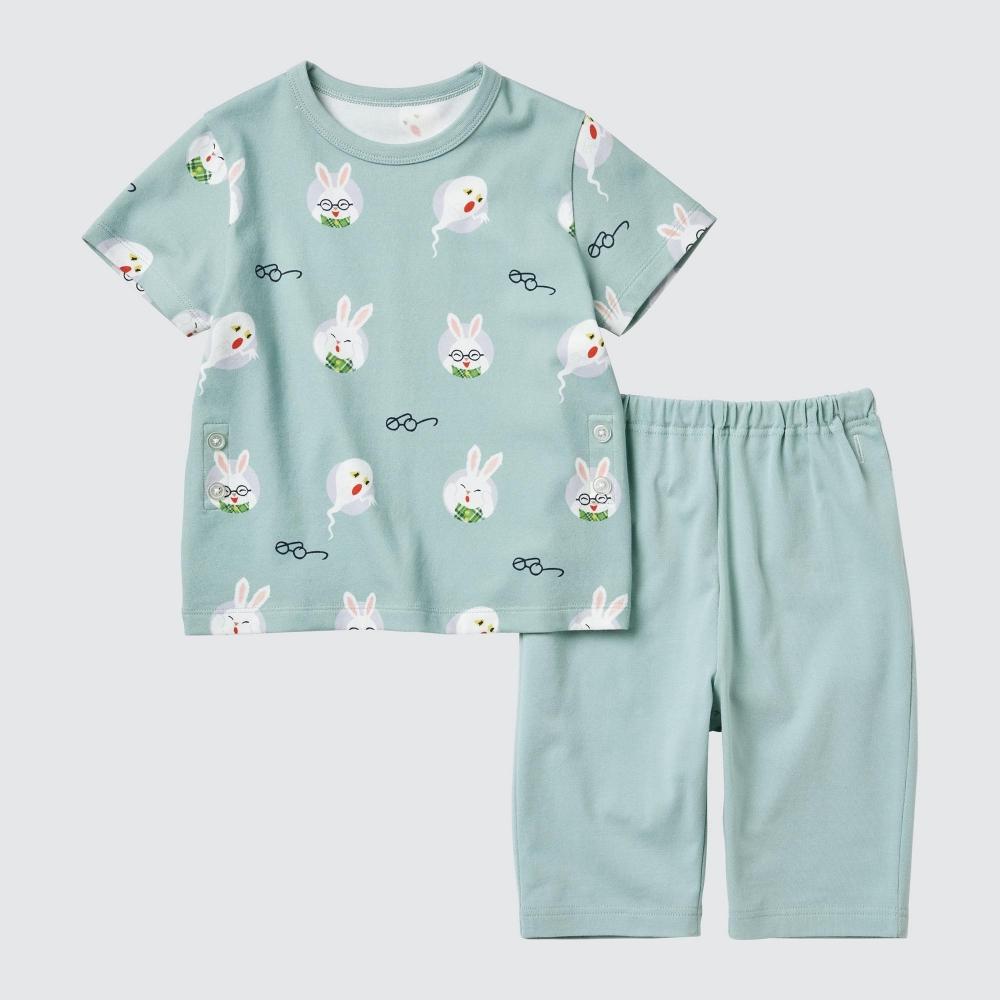 

UNIQLO JAPAN Коллекция книжек с картинками Сухие пижамы Очки Кролик С короткими рукавами