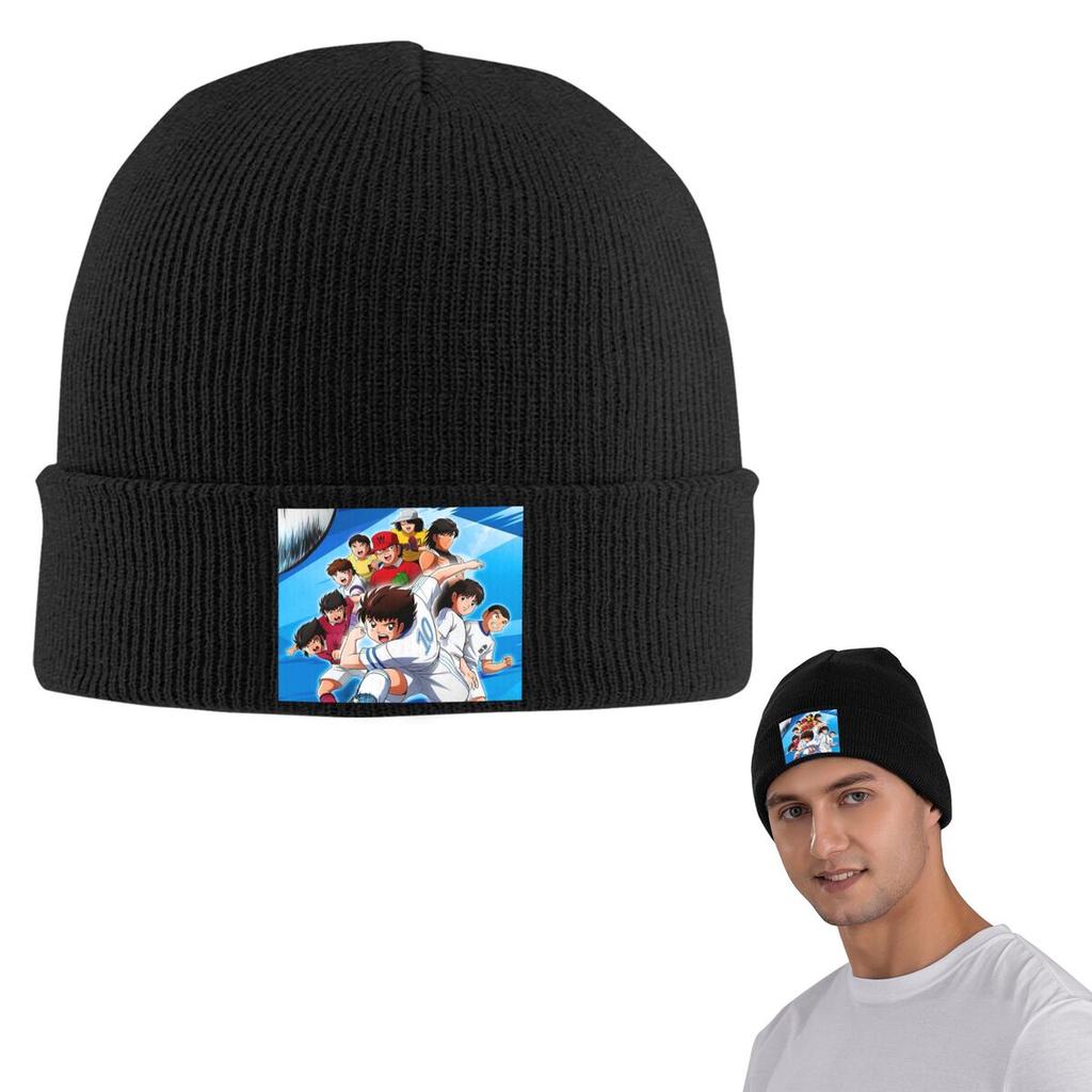 Japan Football Unisexga Captain Tsubasa Warm Knitted Cap Fashion Bonnet Hat Autumn Winter Outdoor Beanies Hats for Unisex Women Adult