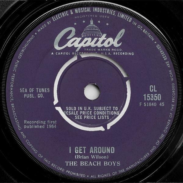 

7inch Record BEACH BOYS - I Get Around CL15350 Capitol Records 1964 UK Rock Used