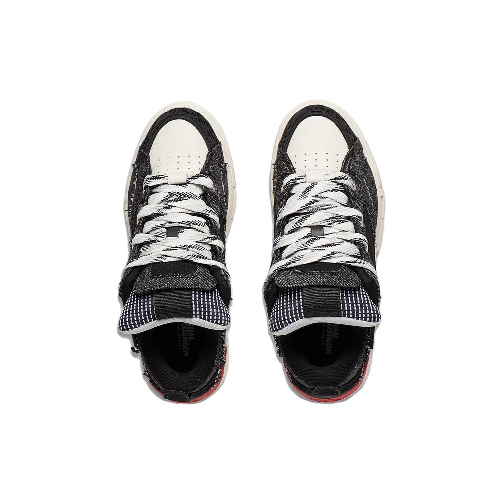 Li Ning Wave Golden Wear Resistant And Lightweight Low Top Skateboard Shoes Women's Black AECS074-9