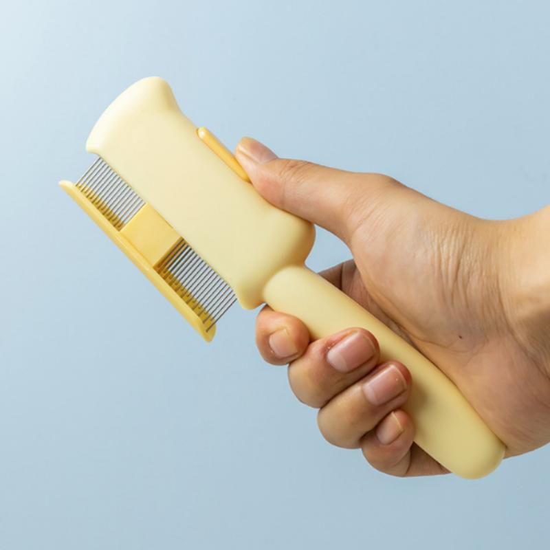 Szczotka dla kotów do krótkiej i długiej sierści, masująca, narzędzie do usuwania podszerstka z przyciskiem zwalniającym, grzebień do pielęgnacji zwierząt, rozczesujący, usuwający sierść