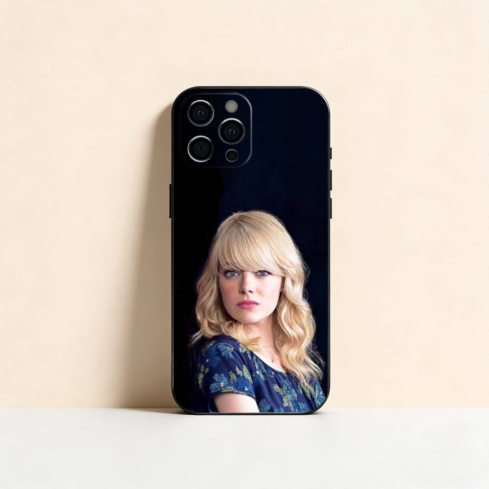 Emma Stone Phone Case For iPhone 17, 16,15,14,13,12,11 Plus,Pro Max, Others Soft Black Cover iPhoneXSMAX