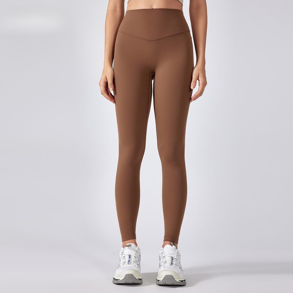 Pilates Yoga Pants for Women with Naked Feeling High Waist Hip Lifting Belly Tightening Exercise Pants for Women Wearing Jogging Sports Pants