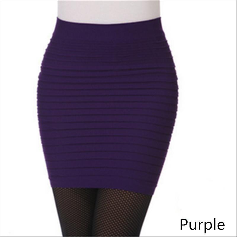 Women Elastic Package Hip Skirt Step Skirts