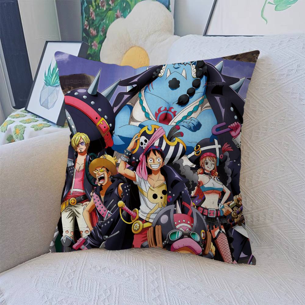 Classic Anime OONE PPIECE Office Cushion Pillowcase Car Cushion CoverXCM Lumbar Pillowcase Sofa Pillowcover