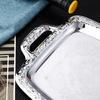 Metal Rectangle Fruit Sugar Trays KTV Hotel Plate Basket Wedding Party Tray Dish