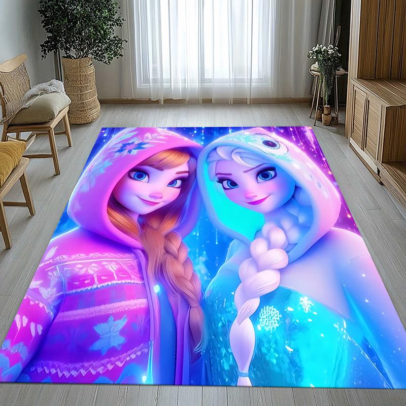 

Cartoon F-Frozen girls Living Room Non-Slip Area Rug Soft Carpet for Bedroom Kids Playroom Sofa,Home Decor Doormat Gift 40x60cm