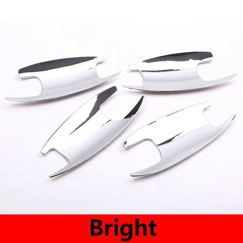 For Mercedes Benz E Class W213 2016-2022 ABS Matt blackBright/carbon Fiber Car Door Bowl Cover Trim Sticker Car Accessories