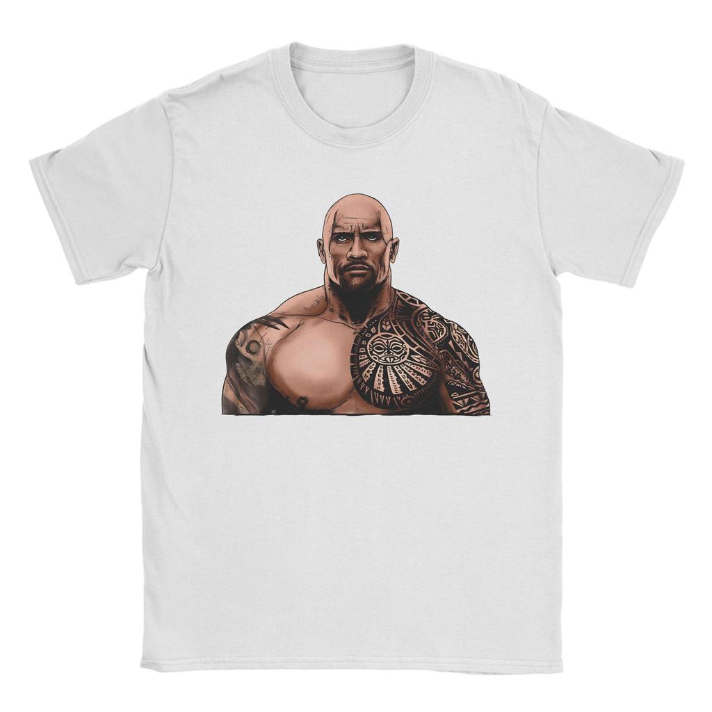Harajuku Tshirt Dwayne Johnson Tattoo Bull Pure Cotton Tshirts Tee Shirt For Unisex Summer Y2k Fun Casual Short Sleeve Top Tees