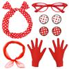 Dot Trio Costume Set For Cosplay Enthusiasts Adjustable Headband Earrings And Glasses