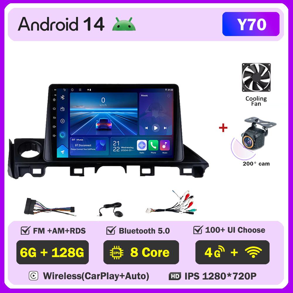 Car Video Player For Mazda CX5 Mazda 6 Atenza 3 2016-2018 Carplay Android 14 Auto Radio Intelligent System GPS Navigation  Wifi