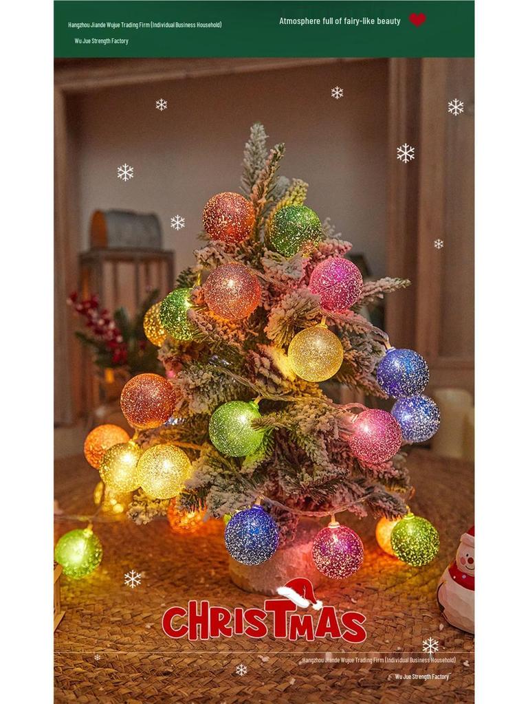 Flashing Ornament String Lights: Festive Fairy Ball Lights for Christmas Trees & Shop Windows