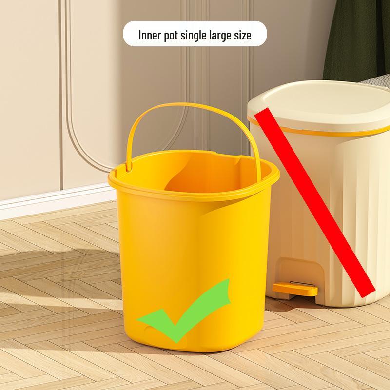 Large Capacity Silent Trash Can with Automatic Spring-Loaded Lid for Home and Office