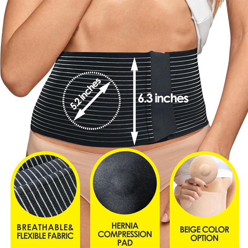 Abdominal Hernia Support Belt Unisex Physical Back Hernia Belt Abdominal Support Binder Belly Button Waist Protection