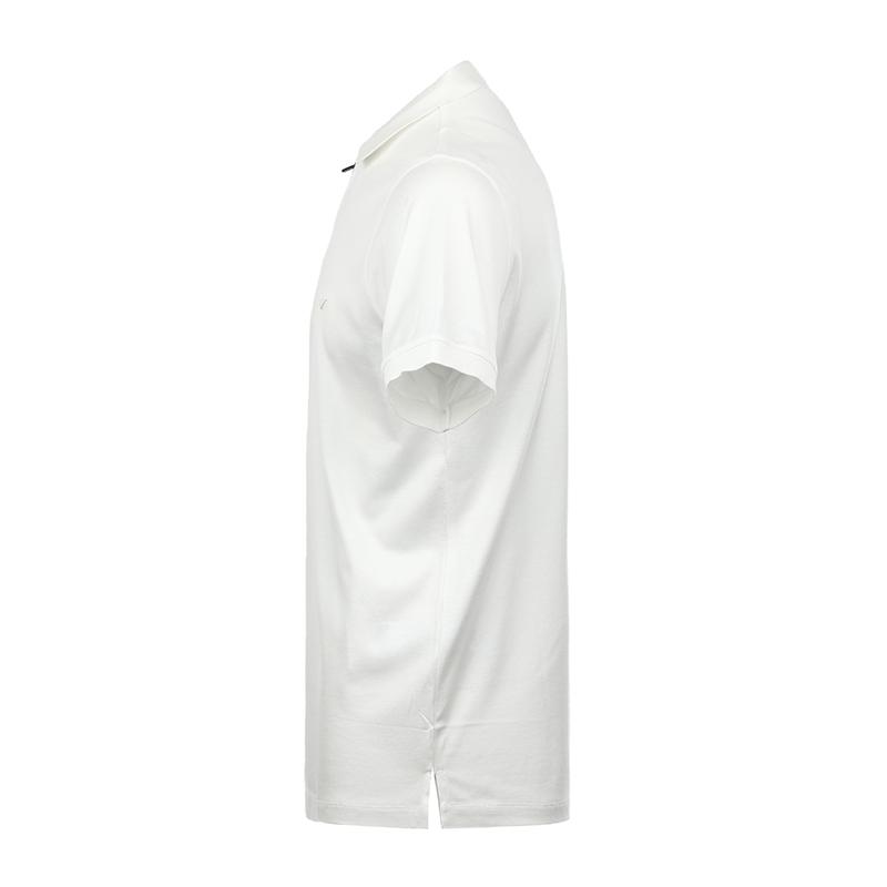 Emporio Armani Ss25 Eagle Embroidered Logo Solid Color Short Sleeve Polo Shirt Men Polo Shirts White EM001082-AF10017-U0003