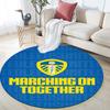 Leeds United Logo Pattern Round rug,Carpet Rug for Living Room Bedroom Playroom ,Non-slip Floor Mat,Holiday Gifts and Birthday Gifts.