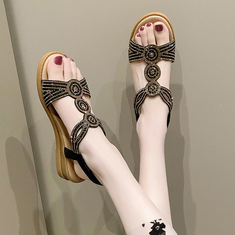 Sandals Female New Summer Wear Student Fashion with Skirt Fairy Style Roman Shoes P801