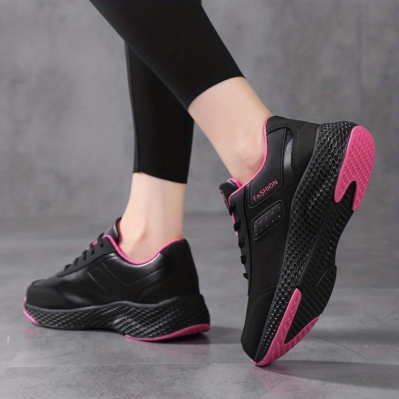 Autumn New Leather Large Size Women's Shoes Casual Sneakers Round Head Flat Heel Fashion Casual Women's Shoes Running Shoes