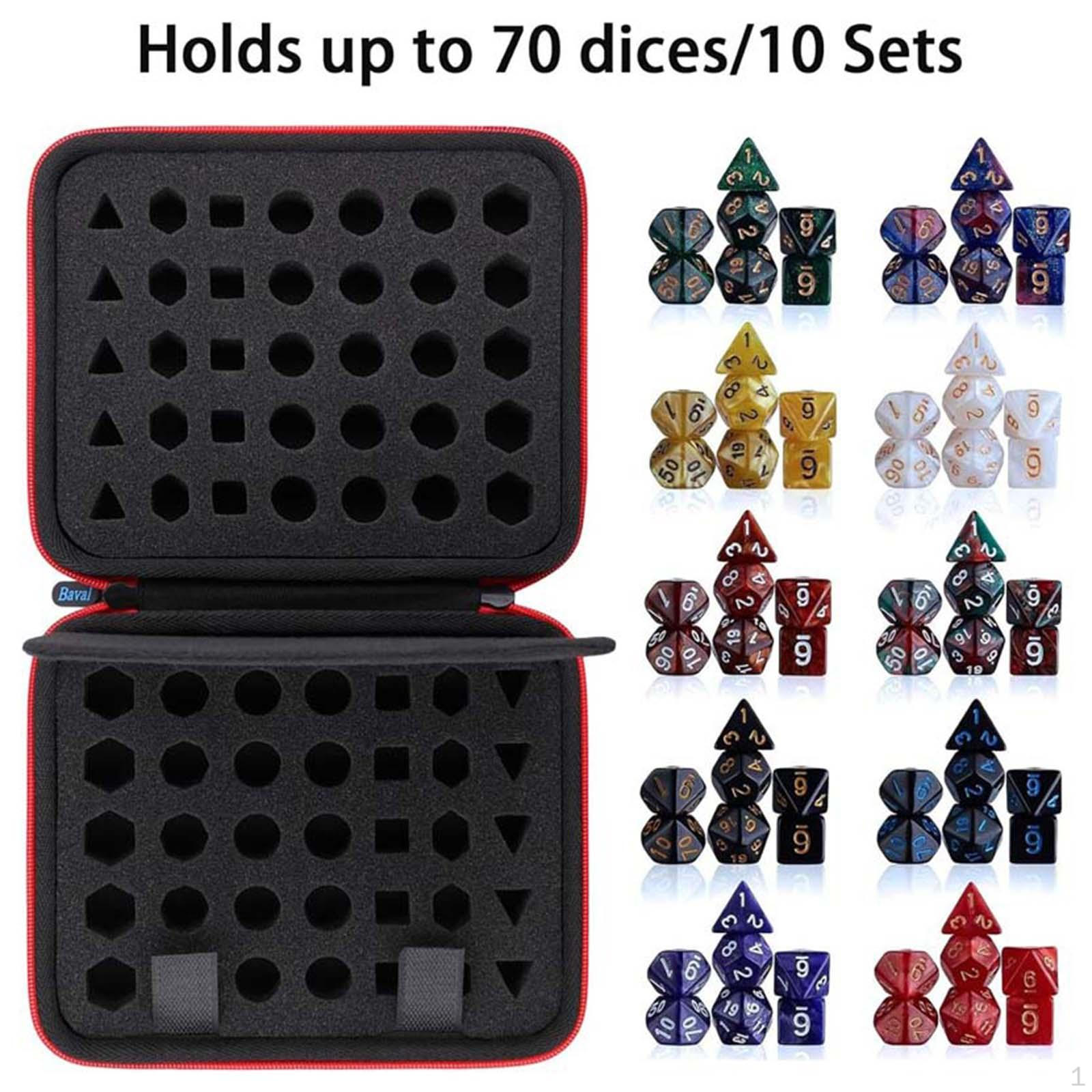 

Кейс для игральных костей для настольных игр со съемным лотком и противоударным дизайном красный