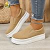 Lazy One-pedal Casual Student Board Shoes Women's Autumn 2025 Thick-soled Round Head Low-top Loafers Foreign Trade Large Size