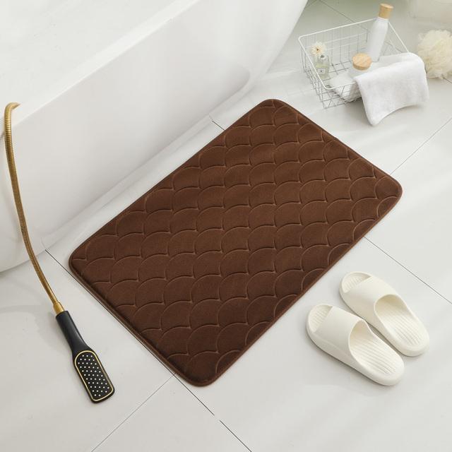 Super Absorbent Bath Mat Flannel Quick Dry Bathroom Mats Bathtub Shower Side Floor Non Durable Material -Slip Rugs Space Memory Foam Paddoor Mat