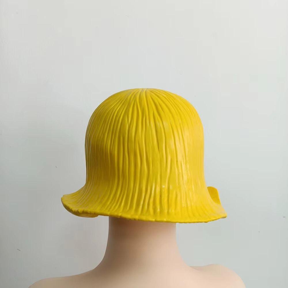 Realistic Latex Mask Short Bob Overhead Masks Novelty Rubber Colorful Hair Hats  Masquerade
