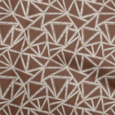 Cotton Flex Brown Fabric Geometric Craft Projects Decor Fabric Printed By The Yard 40 Inch