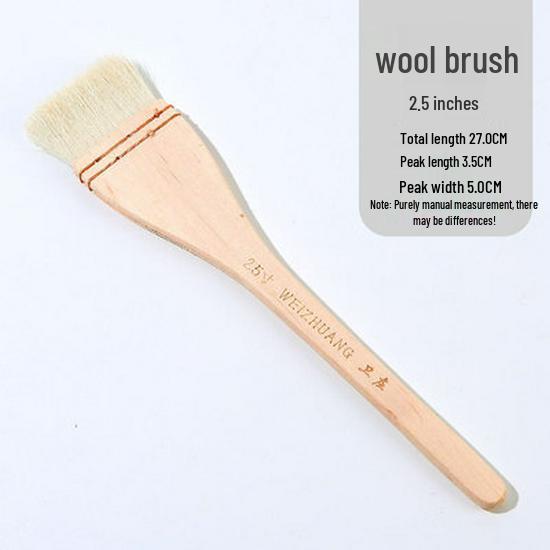 Wei Zhuang Long Handle Wool Fan Brush for Watercolor Painting