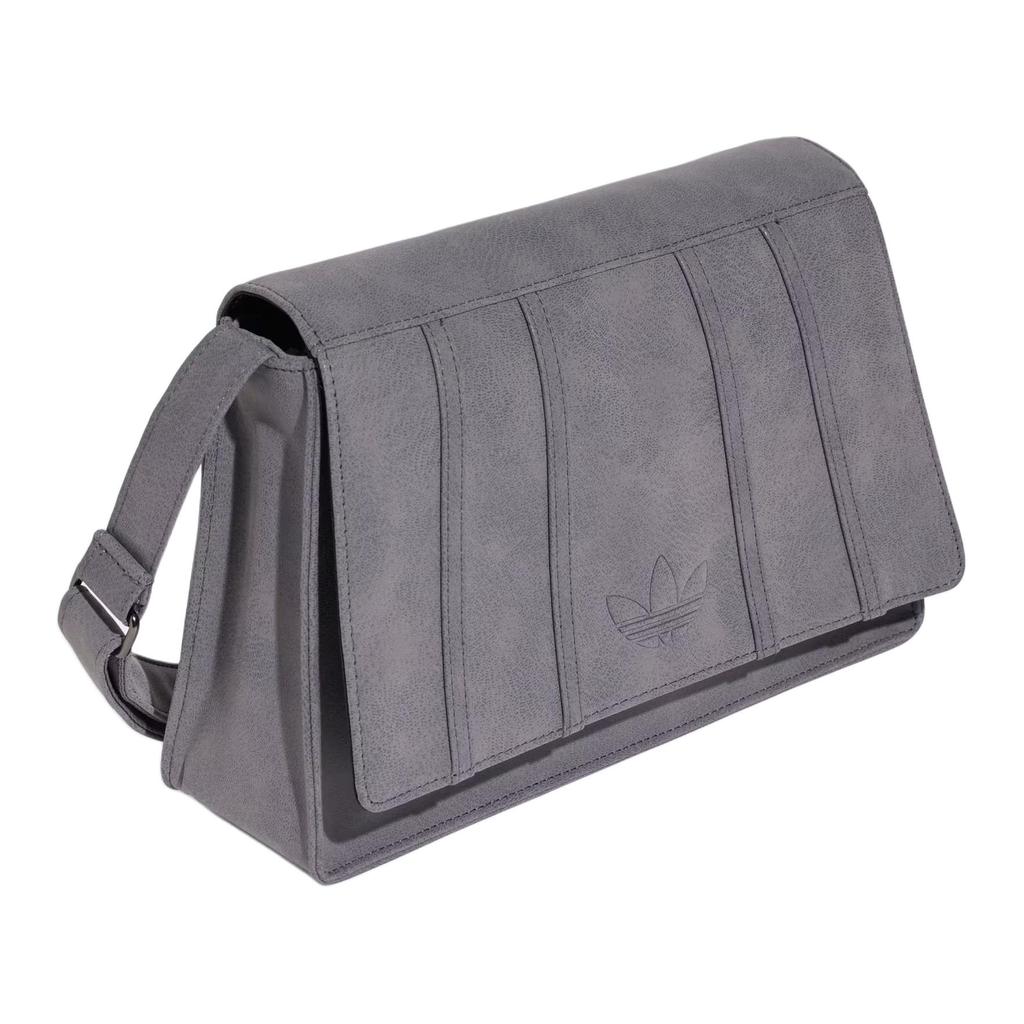 New Adidas Originals Polyurethane Shoulder Bag Unisex Gray JW3990